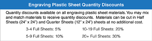BF Plastics Engraving Plastic Discount Structure